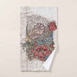 HAND TOWEL : WILLIAM MORRIS : HONEYSUCKLE + TULIP HANDDOEK