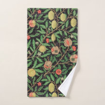 HAND TOWEL : WILLIAM MORRIS : POMEGRANATEN