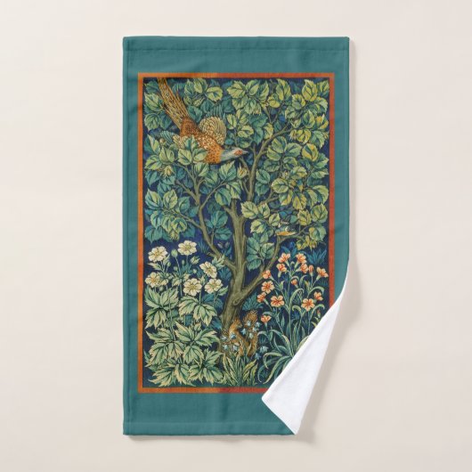 HAND TOWEL : WILLIAM MORRIS : ZWARE ONTWERP HANDDOEK (Handdoek)
