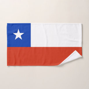 Hand Towel with Flag of Chile Handdoek
