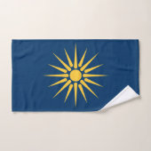 Hand Towel with Flag of Macedonia, Greece Handdoek (Handdoek)