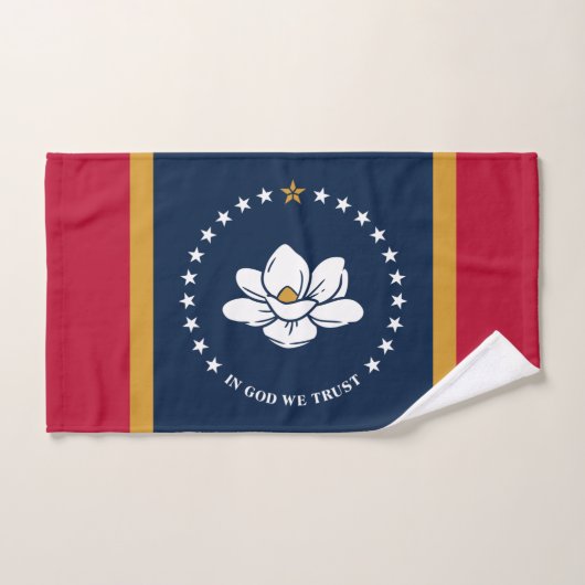 Hand Towel with Flag of Mississippi, USA Handdoek (Handdoek)