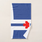Hand Towel with Flag of Toronto, Canada Handdoek (Handdoek)