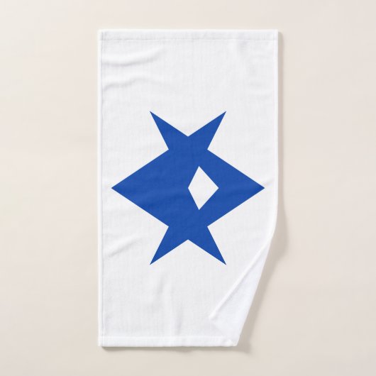 Hand Towel with Flag of Toyota City, Japan Handdoek (Handdoek)