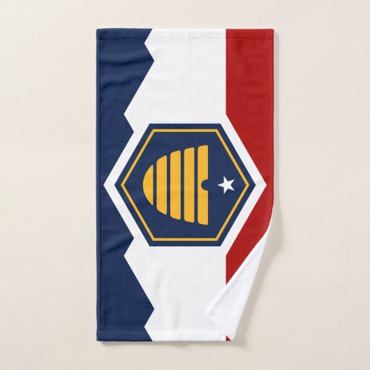Hand Towel with Flag of Utah, USA Handdoek (Handdoek)