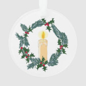 Hand-trekkerstkrans, aanpasbaar initiaal ornament (achterkant)