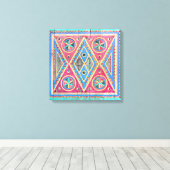 Hand Triangle Tribal Houten deur Canvas Afdruk (Insitu (Houten vloer))