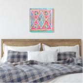Hand Triangle Tribal Houten deur Canvas Afdruk (Insitu (Slaapkamer))