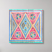 Hand Triangle Tribal Houten deur Canvas Afdruk (Voorkant)