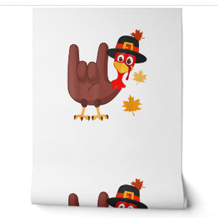 Hand Turkey American Sign Language I Love You Than Behang