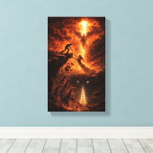 Hand tussen Hemel en Afgrond Canvas Afdruk (Insitu (Houten vloer))