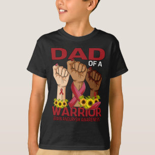 Hand vader van een krijger hersenaneurysma bewustz t-shirt