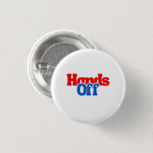 Hand van democratie en rechtsstaat ronde button 3,2 cm (Voorkant /achterkant)