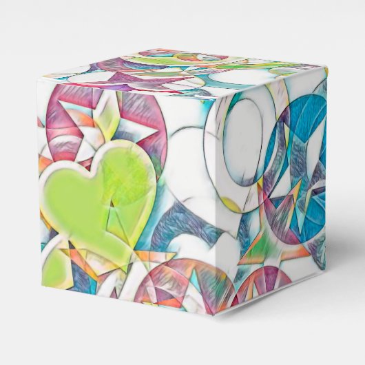 hand van EDDArt - sterren en harten 1 Bedankdoosjes (Voorkant Zijde)