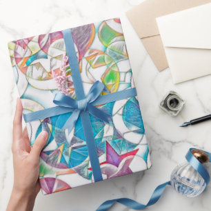 hand van EDDArt - sterren en harten 1 Cadeaupapier
