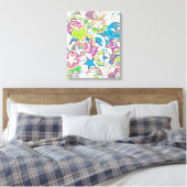 hand van EDDArt - sterren en harten 1 Canvas Afdruk (Insitu (Slaapkamer))
