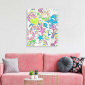 hand van EDDArt - sterren en harten 1 Canvas Afdruk (Insitu (Woonkamer))