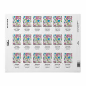 hand van EDDArt - sterren en harten 1 Etiket (Full Sheet)