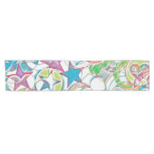 hand van EDDArt - sterren en harten 1 Korte Tafelloper (Horizontaal)