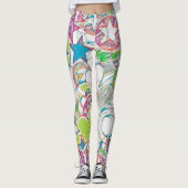 hand van EDDArt - sterren en harten 1 Leggings (Voorkant)