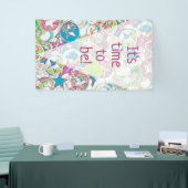 hand van EDDArt - sterren en harten 1 Spandoek (Beurs)