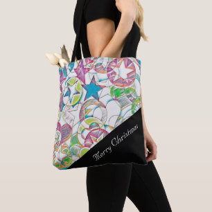 hand van EDDArt - sterren en harten 1 Tote Bag