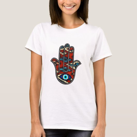 Hand van Fatima Dames t-shirt (Voorkant)
