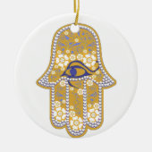 Hand van Fatima hamsa Keramisch Ornament (Voorkant)