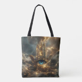 HAND VAN FATIMA – HAND VAN HAMSA – ZEN BOEDDHISME TOTE BAG (Achterkant)