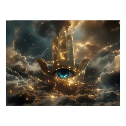 HAND VAN FATIMA – HAND VAN HAMSA – ZEN BUDDHISME PERFECT POSTER (Voorkant)