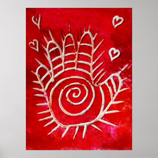 Hand van Fatima - Healing Hands with Love Poster (Voorkant)