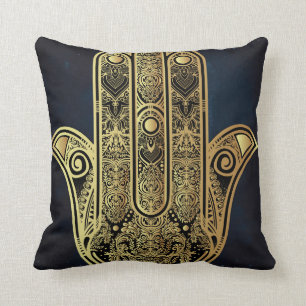 Hand van Fatima,symbool van bescherming,Hamsa,goud Kussen