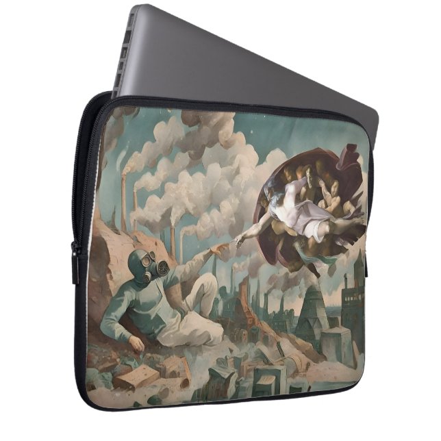 "Hand van God" Laptop Sleeve (Voorkant Rechts)