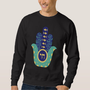 Hand van Hamsa Arabische Hindoeïsme Bescherm Fatim Trui