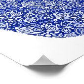 Hand van Hamsa Blue White Lucky Talisman Poster (Hoek)