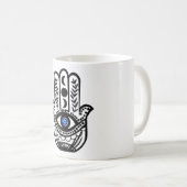 Hand van Hamsa Fatima Evil Eye Koffiemok (Voorkant rechts)