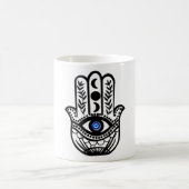 Hand van Hamsa Fatima Evil Eye Koffiemok (Center)