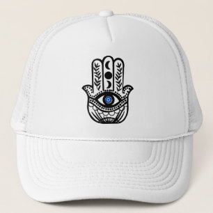 Hand van Hamsa Fatima Evil Eye Trucker Pet