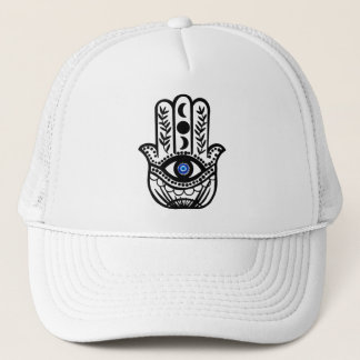 Hand van Hamsa Fatima Evil Eye Trucker Pet