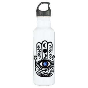 Hand van Hamsa Fatima Evil Eye Waterfles