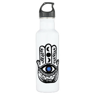 Hand van Hamsa Fatima Evil Eye Waterfles