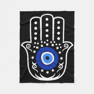 Hand van Hamsa Fatima Turkse Tijgeroog Bescherming Fleece Deken
