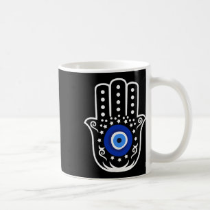 Hand van Hamsa Fatima Turkse Tijgeroog Bescherming Koffiemok