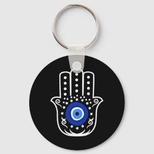 Hand van Hamsa Fatima Turkse Tijgeroog Bescherming Sleutelhanger