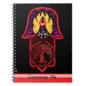 Hand van Hamsa feat: Levensboom 3 Notitieboek (Voorkant)