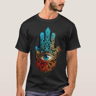 Hand van Hamsa kwaadaardige oogbescherming T-shirt