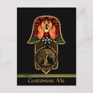 Hand van Hamsa: Levensboom Briefkaart