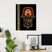 Hand van Hamsa: Levensboom Poster (Thuiskantoor)