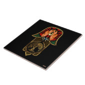 Hand van Hamsa: Levensboom Tegeltje (Zijkant)