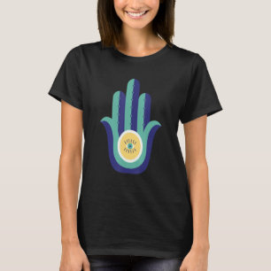 Hand van Hamsa Oog Hinduisme Arabisch Bescherm Fat T-shirt